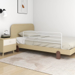vidaXL voodipiire v&auml;ikelapse voodile, valge, (76-137)x55 cm, raud