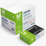 &Uuml;hekordsed nitriilkindad Santex Nitrifrex Black Soft S, 1000 tk