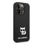 Karl Lagerfeld KLHCP14XSLCTBK iPhone 14 Pro Max 6,7 musta / musta silikoonist Choupette &uuml;mbris