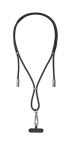 Intenso USB-C Charging Lanyard - Phone Necklace Cable 60W Fast Charging Adjustable Length 1.65 m Nylon black