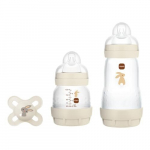 Beebipudel MAM Anti-Colic 0m+ pehme lutiga, BPA-vaba