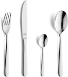Beckmann & Rommerskirchen Havanna s&ouml;&ouml;giriistade komplekt 6 inimesele, 24 osa, 18/10 roostevaba teras ja 13/0 terasest tera, n&otilde;udepesumasinas pestav, kahvli, lusika, noaga, n&otilde;udepesumasinas pestav