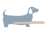 Candellux laste seinalamp riiuliga IQ Kids Dog, sinine