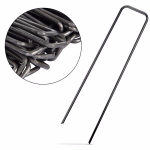 25 tk tsingimata metallist U-kujuliste naelte komplekt umbrohukile kinnitamiseks, 3x15 cm, 25 vnt. necinkuotų metalinių U formos vinių rinkinys piktžolių kontrolės folijai tvirtinti, 3x15 cm