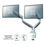 Neomounts monitori kinnituse k&auml;si NM-D750DSILVER, 10-32", 9 kg, 180&deg; p&ouml;&ouml;ramine, 180&deg; kallutus, 170-505 mm k&otilde;rguse reguleerimine