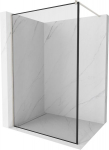 Mexen Kioto du&scaron;isein Walk-in 150 x 200 cm, must raam 8 mm, harjatud nikkel - 800-150-101-97-70