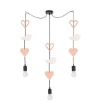 Candellux Kids laste ripplamp Trio, must/roosa