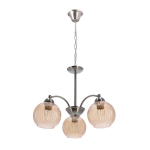 Rippvalgusti Candellux Medina, h&otilde;bedane, 3xE27, 60W, merevaigukarva, uurklaasist kuplid
