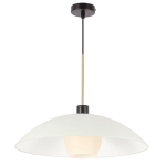Candellux Duetto ripplamp klaasist vari E27 valge disainiga
