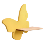 Candellux laste LED-seinalamp Butterfly, kollane/pruun