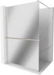 Mexen Kioto+ du&scaron;isein koos riiuliga Walk-in 80 x 200 cm, peegel, harjatud nikliga - 800-080-121-97-50
