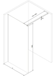 Mexen Kioto du&scaron;isein Walk-in 80 x 200 cm, triibulised 8 mm, hall harjatud - 800-080-101-66-09