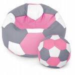Tumba kott-tumbaga Ball XXXXL (100 cm), Roosa/Valge/Hall