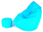 Tumba Mega Comfort XXL, kunstnahk, t&uuml;rkiissinine