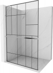 Mexen Kioto+ L du&scaron;isein riiuliga Walk-in 70 x 200 cm, must muster, kroom - 800-070-123-01-78