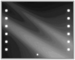 Vannitoa peegel Mexen Ner LED-valgustusega ja soojendusmatiga, 100x80 cm