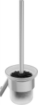 Seinale kinnitatav WC-harjaga hoidik Deante Silia, harjatud teras, 35,4 cm
