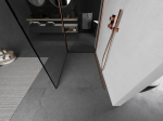 Mexen Kioto du&scaron;isein Walk-in 130 x 70 cm, must raam, harjatud vask - 800-130-212-65-70-070