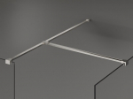 Mexen Kioto du&scaron;isein Walk-in 160 x 110 cm, must raam, harjatud nikkel - 800-160-202-97-70-110