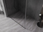 Mexen Kioto-XF du&scaron;iseina Walk-in raamiga 80 x 202 cm, l&auml;bipaistev 10 mm, harjatud gun gray - 800-080-104-66-00-X