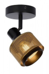 Lucide laelamp Rafa, must/kuldne