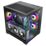 Korpus PC korpus - MARS GAMING - MC-VIEW3 - Micro-ATX - Panoraamkarastatud klaas - 3 ARGB 120 mm ventilaatorit
