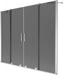 Mexen Velar Duo vannipaneel, kahe tiivaga l&uuml;kanduks 170 x 150 cm, grafiit, kroom - 896-170-000-42-01