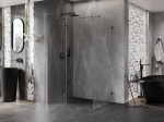 Mexen Lunar T vasakpoolne 70 x 120 cm du&scaron;ikabiin, l&auml;bipaistev, harjatud gun gray - 834T-070-120-66-00-L