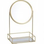 &Uuml;mmargune seisev peegel ehtepood metallist kuldne 12x32cm, 12x32 cm