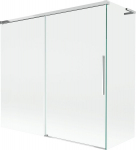 Mexen Rox L vannisein 2-tiivaline liugleva, 170 + 70 x 150 cm, l&auml;bipaistev, kroom - 8C9L-170-070-01-00