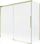 Mexen Rox kaheastmeline liuguks vannil 170 + 70 x 150 cm, l&auml;bipaistev, kuldne - 8C9-170-070-50-00