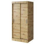 L&uuml;kandkapp riiulite ja riidepuudega Belvedo Gold Artisan Oak 90 x 200 cm komplekt