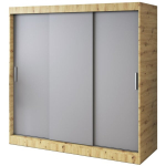 L&uuml;kanduksiga riidekapp riiulite ja riidepuudega Belvedo Gold Artisan Oak / Matt Anthracite 200 x 200 cm komplekt