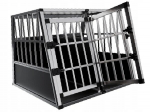 XL-suuruses alumiiniumist koerte transpordikast, 90 x 90, 71 cm