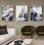 Abstraktsed seinapildid tindimaal esteetiline 3-osaline komplekt 60x90 cm