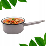 Emailitud teraspott sangaga 16cm, 1,3l, hall