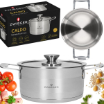 Zwieger Caldo pott 20cm 2,6l roostevaba teras, kaanega