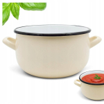 Emaileeritud teraspott 20cm, 4l, kreem