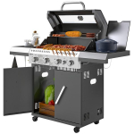 Gaasigrill Outsunny 846-195V90BK, 135 x 54 x 110 cm, must