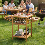 Grillilaud 124,5x61x89 cm Looduslik puit