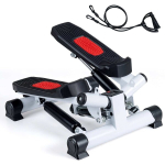 Mini stepper takistusribadega 37x39,5x23,5 cm must/valge/punane