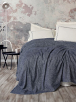 L'essentiel Maison p&auml;evateki ja voodipesukomplekt Loom, 240x230 cm, tumesinise/valge v&auml;rvusega