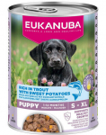 EUKANUBA Life Care konservtoit kutsikatele forelli ja bataadiga, 400 g