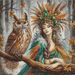 Ristpistekomplekt &bdquo;Metsa kuninganna&ldquo; 31,75 &times; 31,75 cm AVA-P019