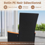 Aiatoolide komplekt 62x58x107 cm Beež Rotang