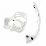 Snorgeldamiskomplekt Aqua Speed Caprera + Elba White