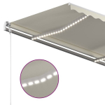 Awning si wowɔna le eɖokui si kple led/ya sensor, 450x300 cm, brown