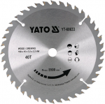 Yato ketassaeleht puidule 190x16mm, 37-47 hammast
