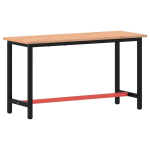 vidaXL t&ouml;&ouml;laud, 150 x 55 x 81,5 cm, p&ouml;&ouml;kpuu ja metall, Pruun