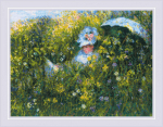 Heinamaal p&auml;rast C. Monet's Painting ristpistekomplekti